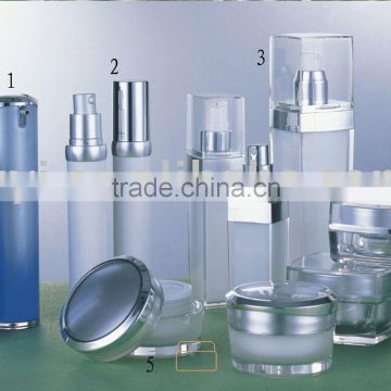 Round Acrylic Cosmetic Jar and bottle for Cream