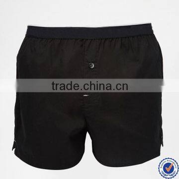 wholesale mens boxer shorts fashion man woven plain black boxer shorts                        
                                                Quality Choice