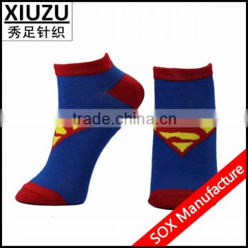 2014 New Products Cotton Socks/Superman socks/ankle sock