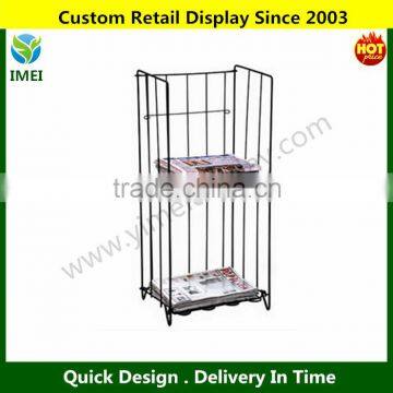 2 Shelf Wire Newspaper Rack YM6-722