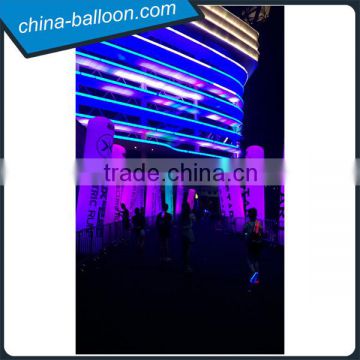 Electric Run color-changing inflatable led decorative tube, led lighting inflatable tube for sale