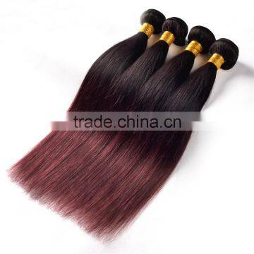 burgundy Virgin Human Hair Body wave Extensions ombre hair