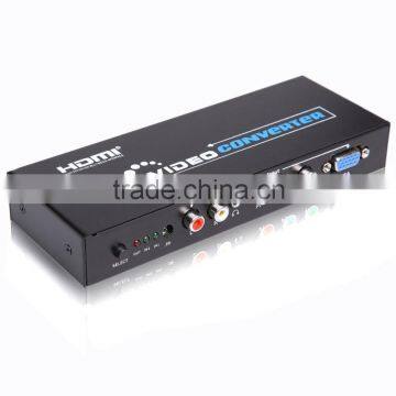 VGA and Component RGB YPbPr + SPDIF/RL to HDMI Converter Scaler(720P/1080P)