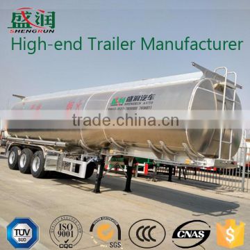 Tri-axle aluminum fuel tanker trailer