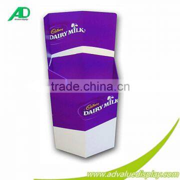 Supermarket point of purchase corrugated dump bin display for milk/beverage