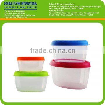 4 Piece Plastic Ovan Lunch Box Set and Food Storage Container Set With Lid