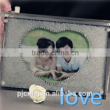 love crystal photo frame for couple or gifts ,home decoration