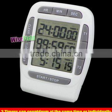 Digital LCD Multi-Channel Timer CountDown Laboratory 3 Channel Timers 99 Hours