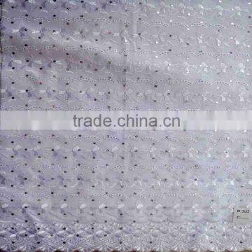 TWO-type 100% POLYEST ERBORDER ALLOVER EMBROIDERY FABRIC