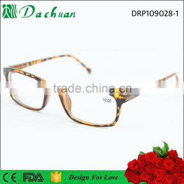 Unisex style polycarbonate injection demi brown reading glasses could be sun reading glasses