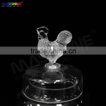 Transparent Glass Jar With Glass Lid With Cock Handle