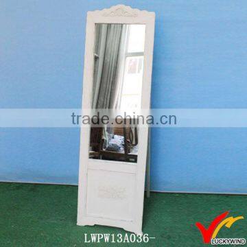 white antique floor standing mirror frames