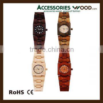 Customized design on wood watches with different wood for choosing