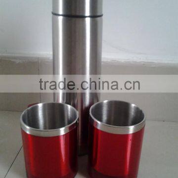 Stainless Steel Mug Gift 500ml Flask and 300ml Coffee Mug Set in Black Gift Box photo-3
