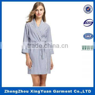 Pure cotton bathrobe shower robe for women