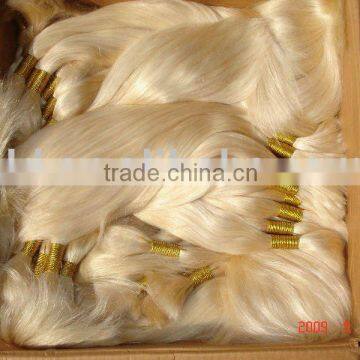613# Blond Hair Bulk, Remy Human Hair Bulk Blond Pigtail,remy Hair