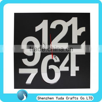 fashion design letter clock acrylic cheap bulk wall clocks hot sell