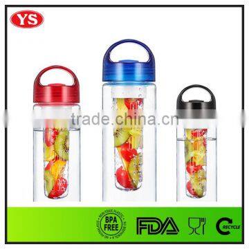 680ml bpa free AS plastic bottle with fruit infuser