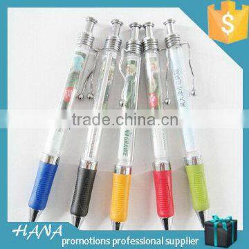 Top quality manufacture plastic clip ballpoint pen