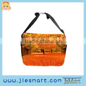 Canvas messenger bag digital printing custom made sublimation printing shoulder bag