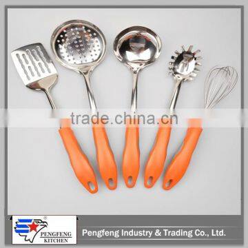 High polish kitchen utensil set with pp handle