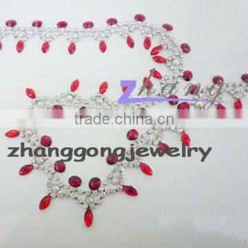 Fashion new design rhinestone lace