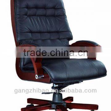 wooden boss chair electric leather recliner office chair AB-304