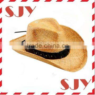 Unisex Woven Straw Cowboy Hat With Shapeable Brim photo-5