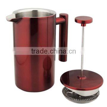 1000ml Double-Wall Satin Polished Stainless Steel coffee plunger