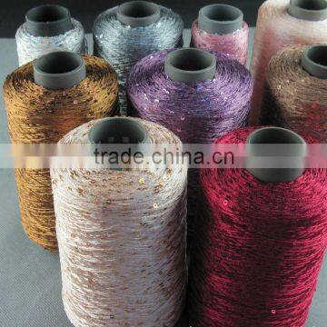 2mm 100% polyester sequins yarn