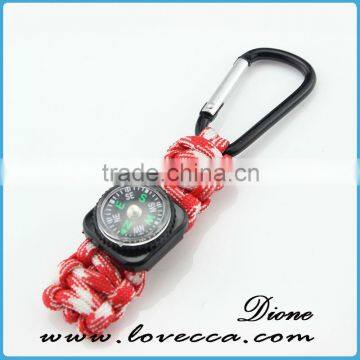 Woven Paracord Lanyard Keychain Outdoor Survival 7 Strand Flintstore Paracord Parachute Cord Lanyard Keyring Carabiner Hook Kits