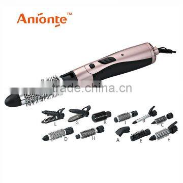 Hot air styler with 9 interchangeable attachments available 1000W/hot air brush