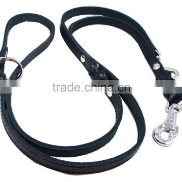 European Multifunctional Adjustable Leather Dog Leash