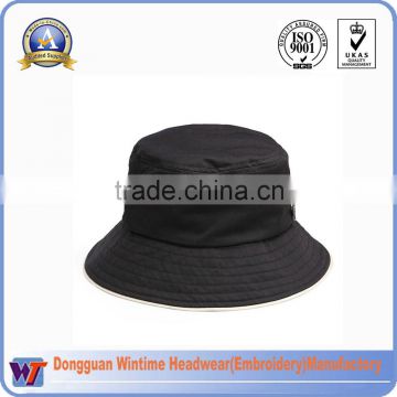 black lines wholesale leather custom bucket hat