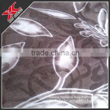 Brush flowers short plush fabric,grey color 100% polyester embossed plush short hair velvet fabric with flower pattern design