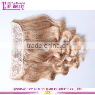 Best selling direct factory curly blonde clip in hair extensions 8 inch clip-in human hair extensions