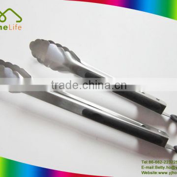 heat resistant stainless steel silicone food tongs with high qualty