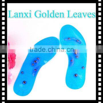 PVC resin massage insole with magnets plastic transparent mag anatomical shoe insole