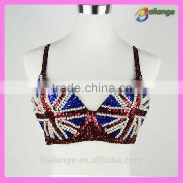 swimming Tropical crochet thin cotton bra for outside beach underwear