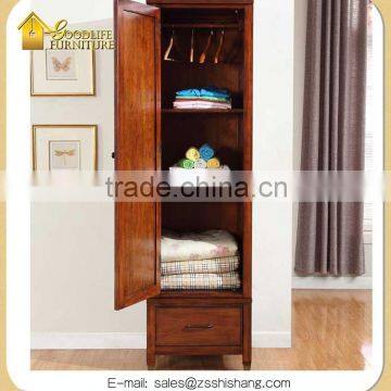 Double-Door Wood Wardrobe Armoire With 2- Drawers