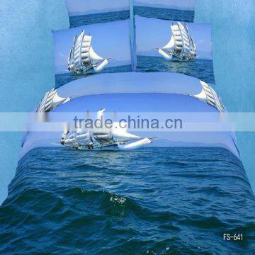 3D Seascape Reactive Printed 100% Cotton Bedding Set With a Low Price and High Price