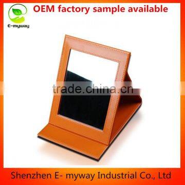 Foldable PU Leather Cover Compact Mirror