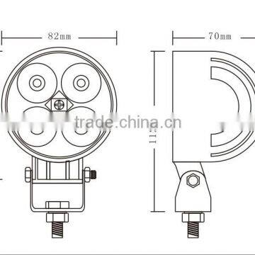 High Quality 12 watt 4 inch Working led lights 12v offroad auto 12w led working light for car