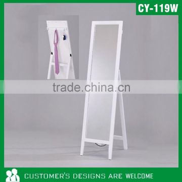 Square Mirror, Modern Stand Mirror, Wooden Stand Mirror