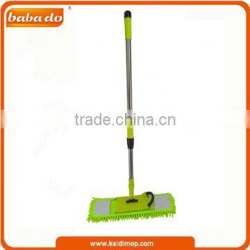 chenill flat mop with telescopic stainless steel