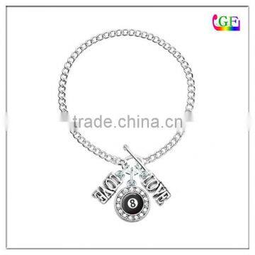 Zinc Alloy mini billiard bracelet