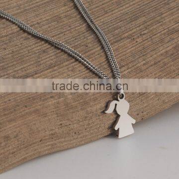 Stainless Steel little Girl Charm Baby Girl Pendant Little Girl Shaped Pendant for sale