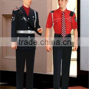 Hot tailored 100%cotton good sewing security guard uniform