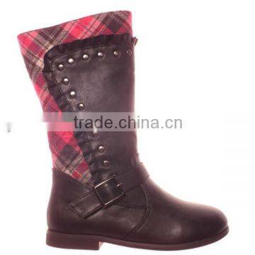 Trendy design kids shoes boots with rivets decoration in guangzhou factory