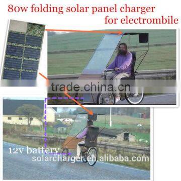 Hot sale! 80W light weight portable foldable photovoltaic solar panel for camping